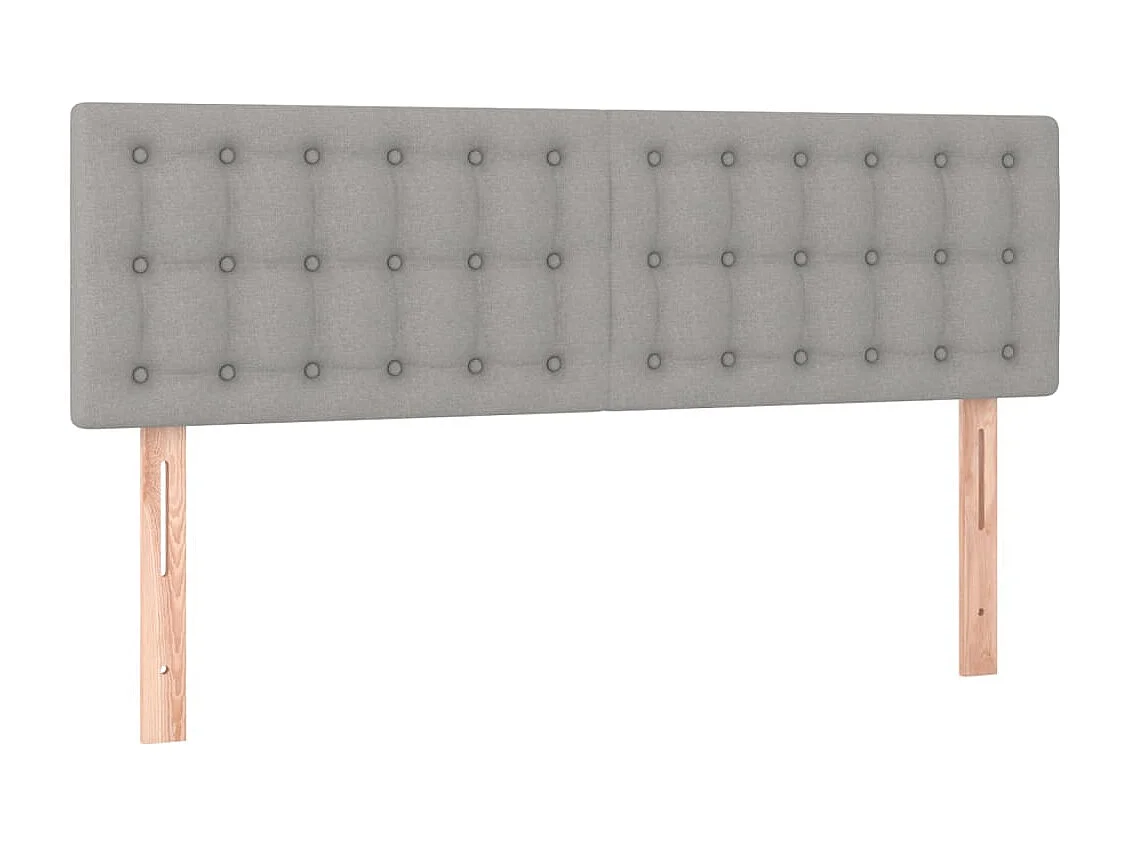 Hoofdborden 144x5x78/88 cm stof lichtgrijs