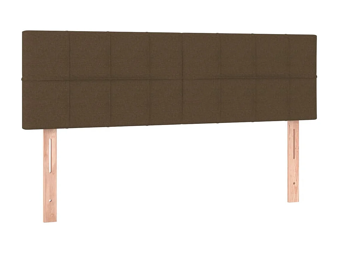 Hoofdborden 144x5x78/88 cm stof donkerbruin