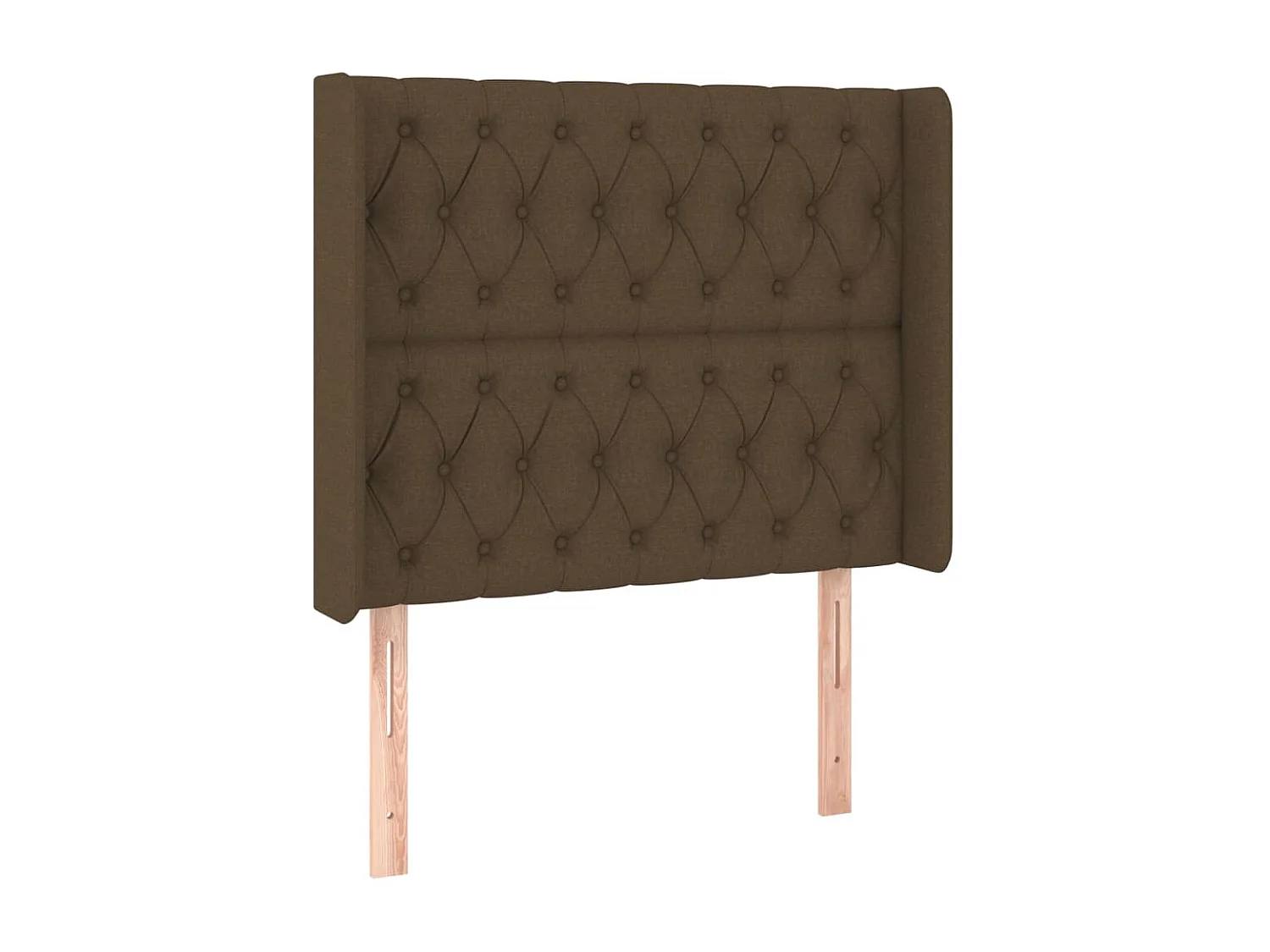 Hoofdbord met randen 103x16x118/128 cm stof donkerbruin