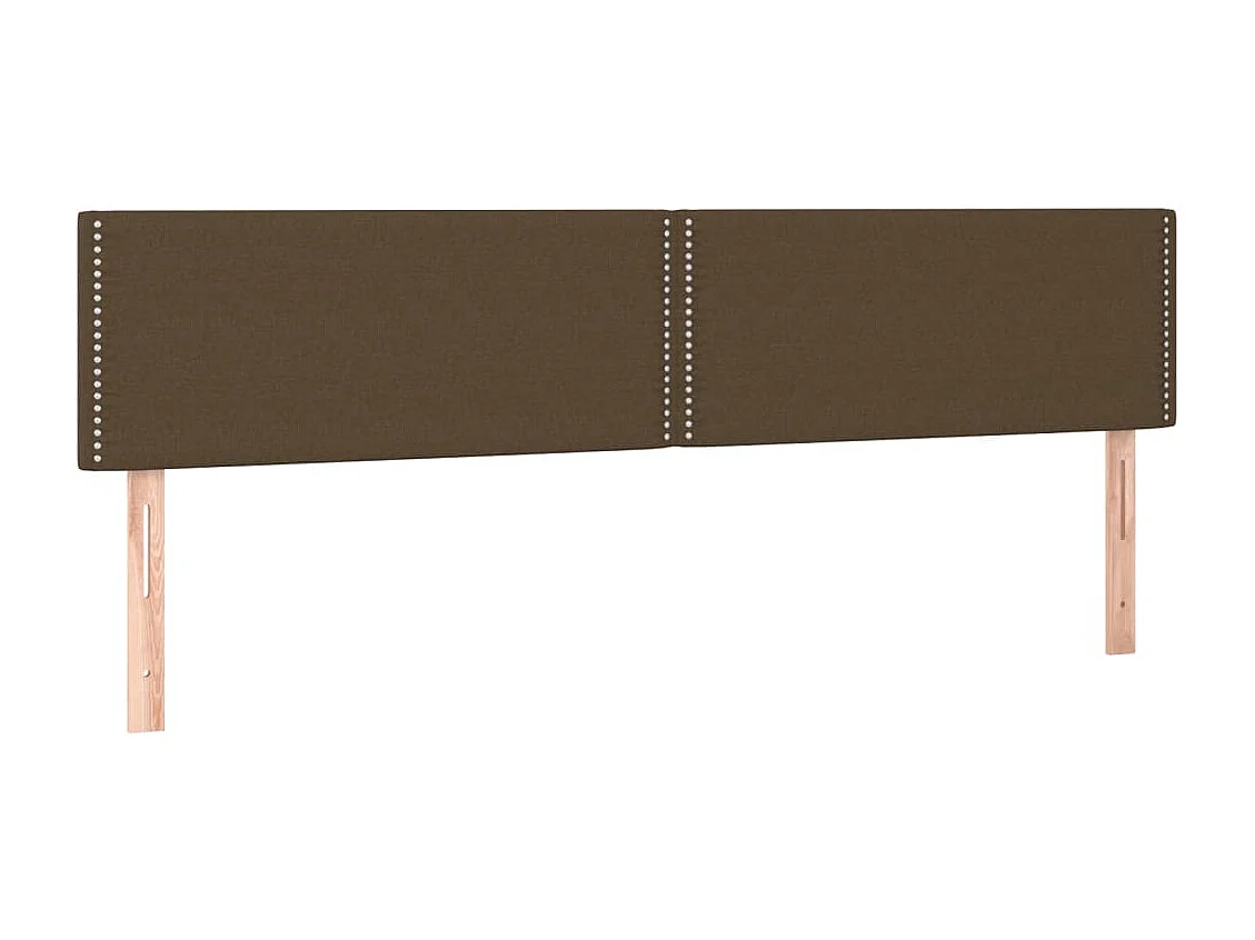 Hoofdborden 180x5x78/88 cm stof donkerbruin