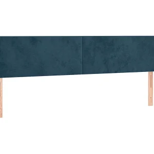 Hoofdbord met randen 183x16x78/88 cm fluweel donkerblauw Hoofdbord met randen 183x16x78/88 cm fluweel donkerblauw