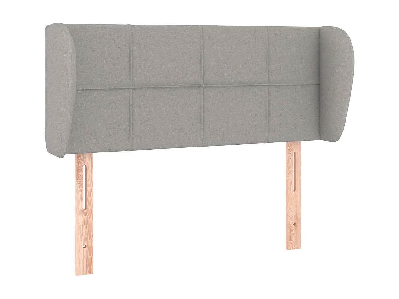 Hoofdbord met randen 93x23x78/88 cm stof lichtgrijs