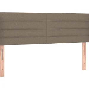 Hoofdbord met randen 147x16x78/88 cm stof taupe Hoofdbord met randen 147x16x78/88 cm stof taupe