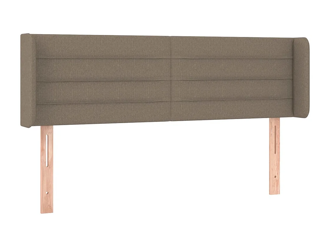Hoofdbord met randen 147x16x78/88 cm stof taupe