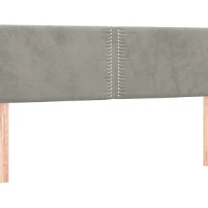 Hoofdborden 144x5x78/88 cm fluweel lichtgrijs Hoofdborden 144x5x78/88 cm fluweel lichtgrijs
