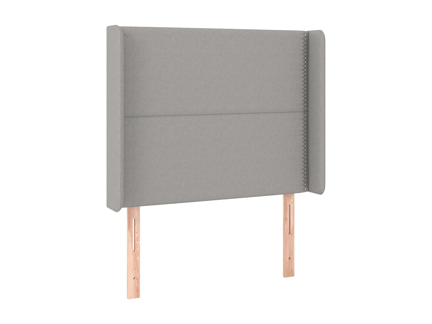 Hoofdbord met randen 103x16x118/128 cm stof lichtgrijs