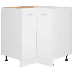 Hoekonderkast Lyon 75,5×75,5×81,5 cm bewerkt hout wit Hoekonderkast Lyon 75,5×75,5×81,5 cm bewerkt hout wit