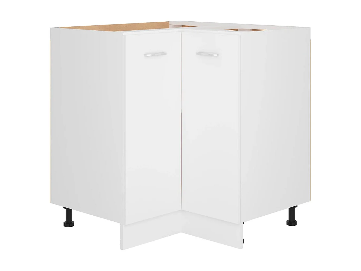 Hoekonderkast Lyon 75,5x75,5x81,5 cm bewerkt hout wit