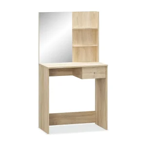 Kaptafel 75x40x141 cm bewerkt hout eikenkleurig Kaptafel 75x40x141 cm bewerkt hout eikenkleurig