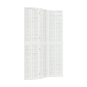 Kamerscherm inklapbaar 3 panelen Japanse stijl 120×170 cm wit Kamerscherm inklapbaar 3 panelen Japanse stijl 120×170 cm wit