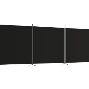 Kamerscherm met 3 panelen 525×180 cm stof zwart Kamerscherm met 3 panelen 525×180 cm stof zwart