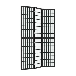 Kamerscherm inklapbaar 3 panelen Japanse stijl 120×170 cm zwart Kamerscherm inklapbaar 3 panelen Japanse stijl 120×170 cm zwart