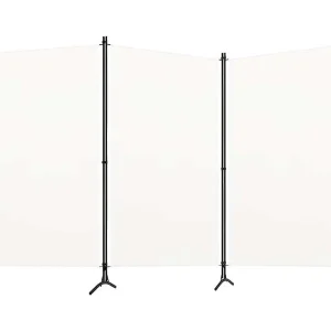 Kamerscherm met 3 panelen 260×180 cm stof wit Kamerscherm met 3 panelen 260×180 cm stof wit