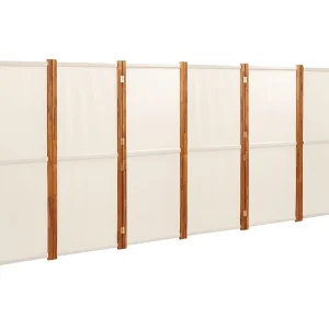 Kamerscherm met 6 panelen 420×180 cm crèmewit Kamerscherm met 6 panelen 420×180 cm crèmewit