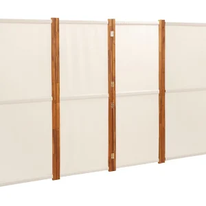 Kamerscherm met 4 panelen 280×180 cm crèmewit
