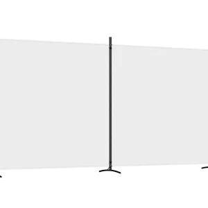 Kamerscherm met 2 panelen 348×180 cm stof wit