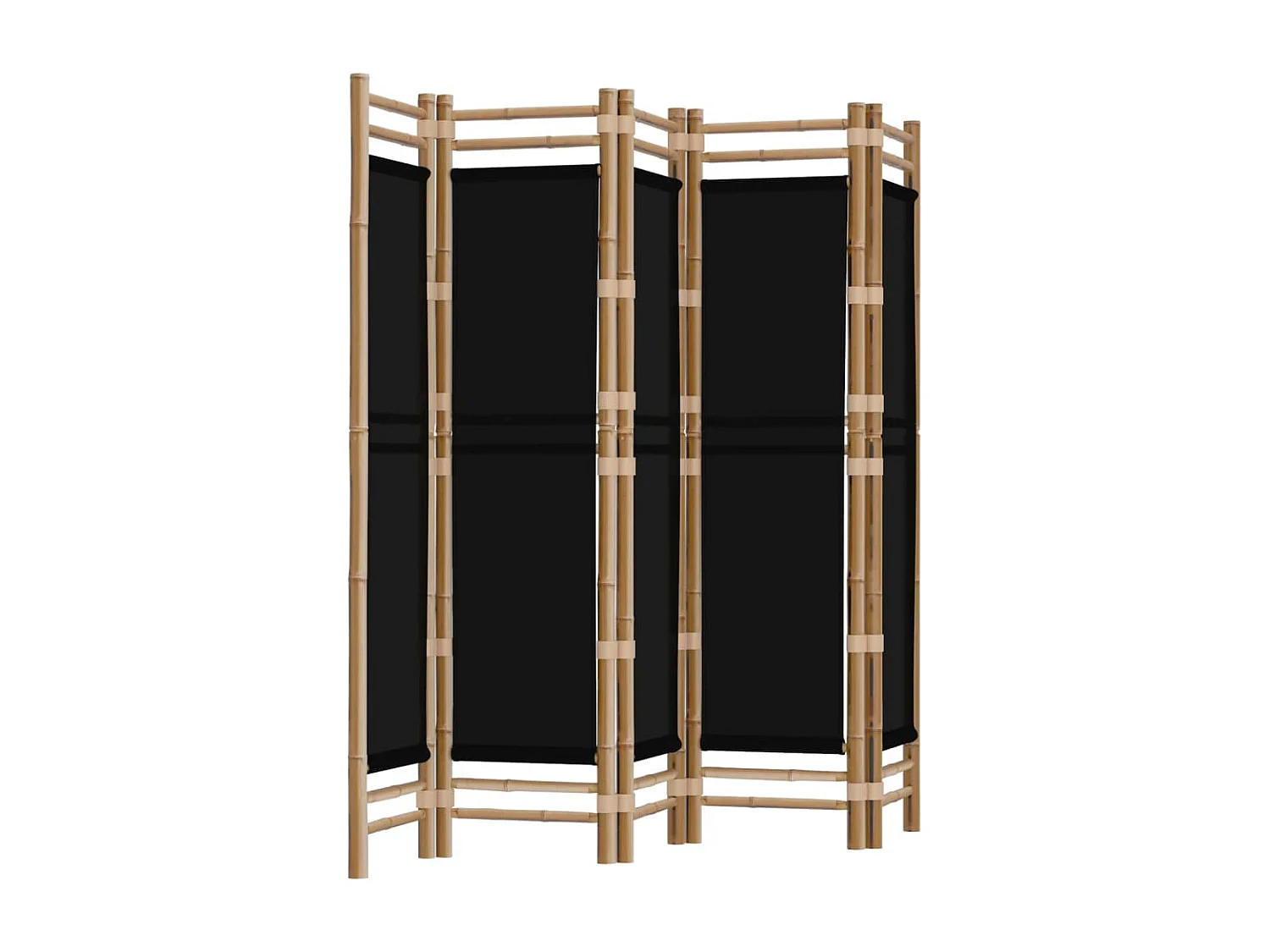 Kamerscherm 5-panelen inklapbaar 200 cm bamboe en canvas