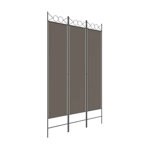 Kamerscherm met 3 panelen 120×220 cm stof antracietkleurig