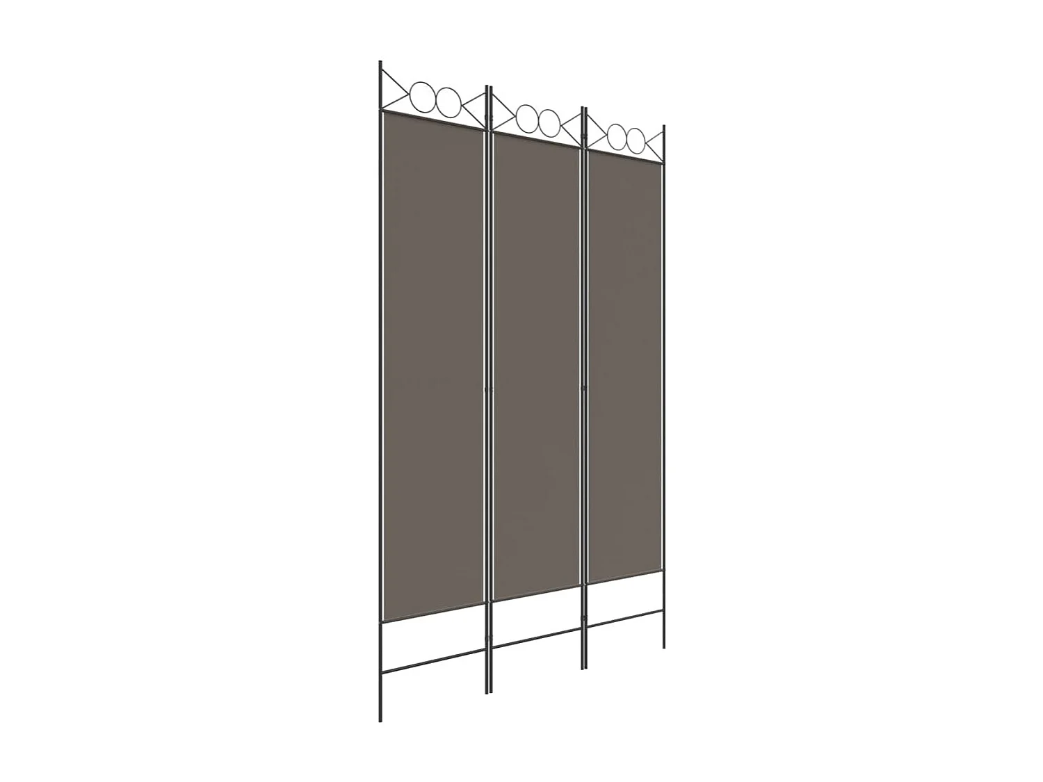 Kamerscherm met 3 panelen 120x220 cm stof antracietkleurig