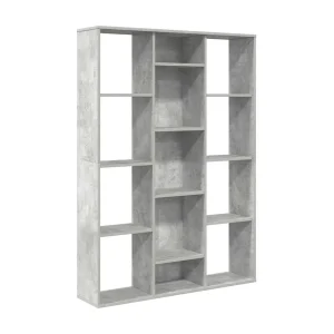 Kamerscherm/boekenkast 100x24x140 cm bewerkt hout betongrijs Kamerscherm/boekenkast 100x24x140 cm bewerkt hout betongrijs