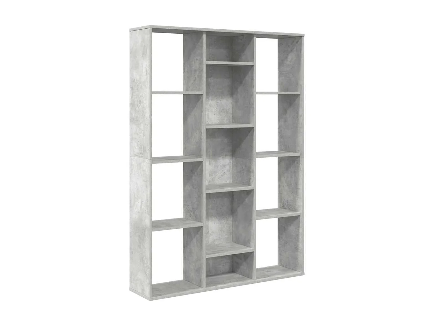 Kamerscherm/boekenkast 100x24x140 cm bewerkt hout betongrijs