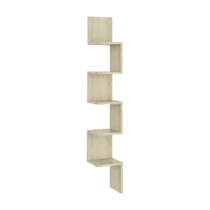 Hoekwandschap 20x20x127,5 cm bewerkt hout sonoma eikenkleurig Hoekwandschap 20x20x127,5 cm bewerkt hout sonoma eikenkleurig