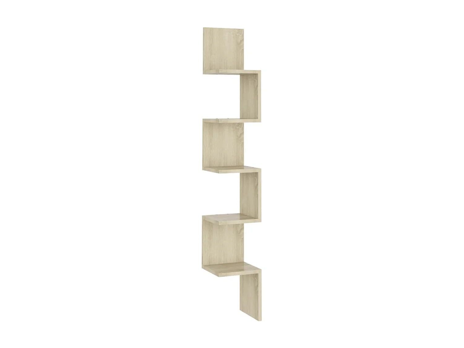 Hoekwandschap 20x20x127,5 cm bewerkt hout sonoma eikenkleurig