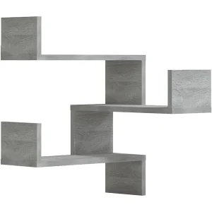 Hoekwandschappen 2 st 40x40x50 cm bewerkt hout grijs sonoma Hoekwandschappen 2 st 40x40x50 cm bewerkt hout grijs sonoma