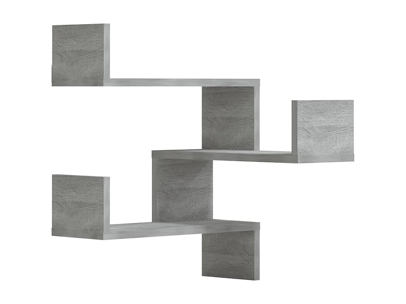 Hoekwandschappen 2 st 40x40x50 cm bewerkt hout grijs sonoma