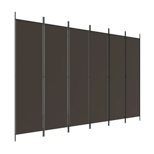 Kamerscherm met 6 panelen 300×200 cm stof bruin Kamerscherm met 6 panelen 300×200 cm stof bruin