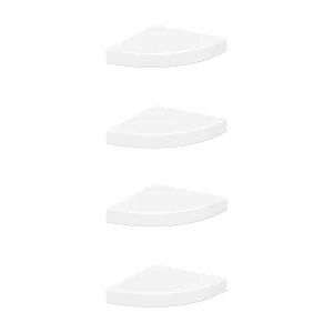 Hoekschappen zwevend 4 st 25x25x3,8 cm MDF wit Hoekschappen zwevend 4 st 25x25x3,8 cm MDF wit