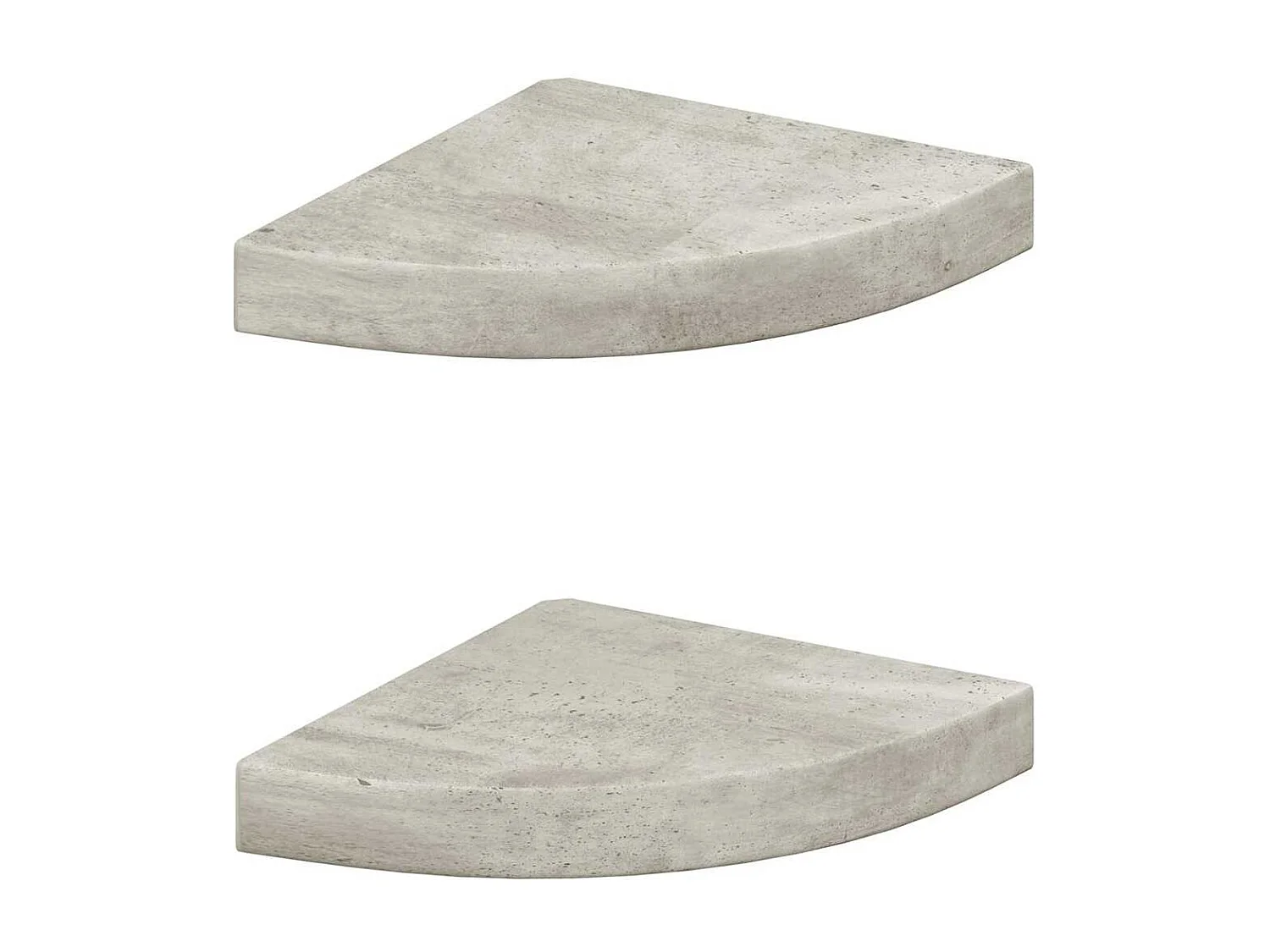 Hoekwandschappen 2 st 25x25x3,8 cm MDF betongrijs