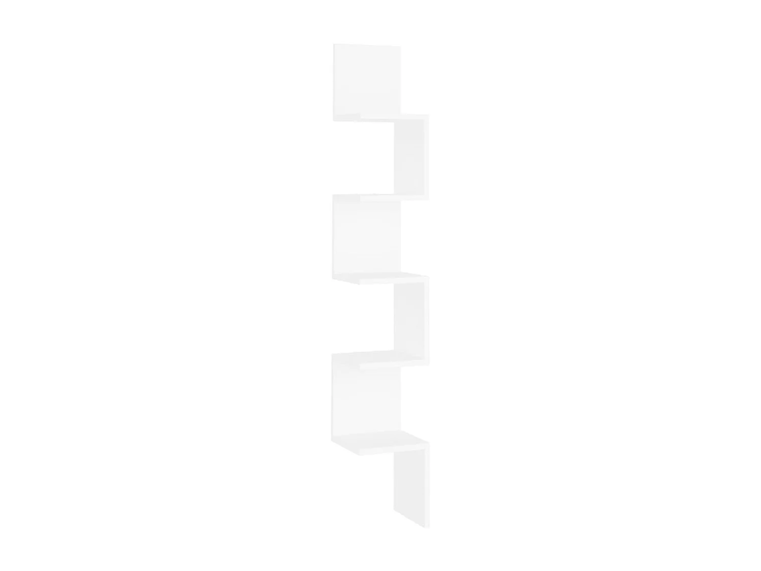 Hoekwandschap 20x20x127,5 cm bewerkt hout wit