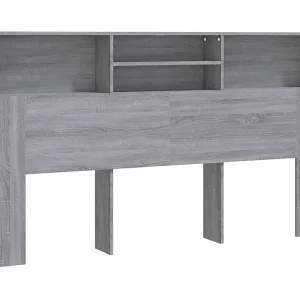 Hoofdbordkast 180x19x103,5 cm grijs sonoma eikenkleurig