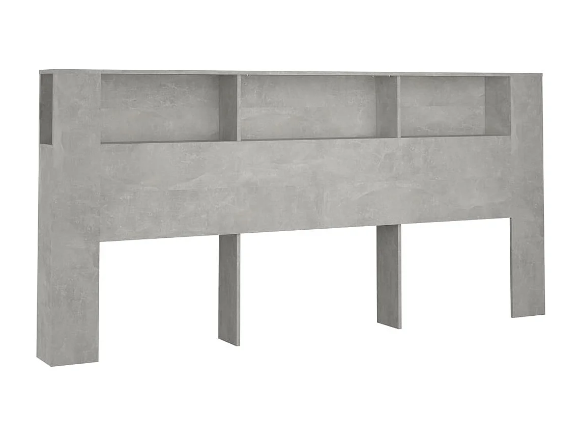 Hoofdbordkast 220x18,5x104,5 cm betongrijs