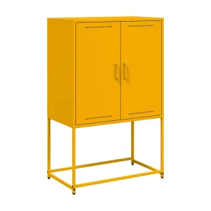 Hoge kast 68,5×38,5×107 cm staal mosterdgeel Hoge kast 68,5×38,5×107 cm staal mosterdgeel