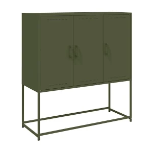 Hoge kast 100,5x39x107 cm staal olijfgroen Hoge kast 100,5x39x107 cm staal olijfgroen