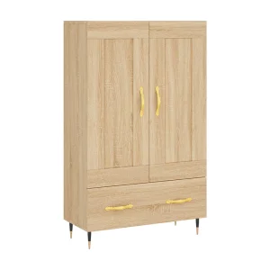 Hoge kast 69,5x31x115 cm bewerkt hout sonoma eikenkleurig Hoge kast 69,5x31x115 cm bewerkt hout sonoma eikenkleurig