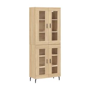 Hoge kast 69,5x34x180 cm bewerkt hout sonoma eikenkleurig Hoge kast 69,5x34x180 cm bewerkt hout sonoma eikenkleurig