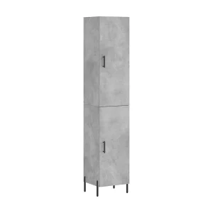Hoge kast 34,5x34x180 cm bewerkt hout betongrijs Hoge kast 34,5x34x180 cm bewerkt hout betongrijs