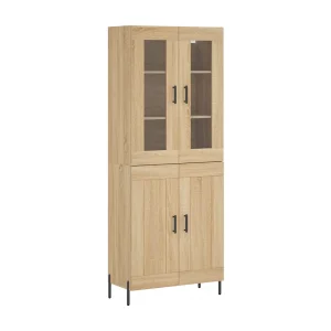 Hoge kast 69,5x34x180 cm bewerkt hout sonoma eikenkleurig Hoge kast 69,5x34x180 cm bewerkt hout sonoma eikenkleurig
