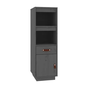 Hoge kast 34x40x108,5 cm massief grenenhout grijs Hoge kast 34x40x108,5 cm massief grenenhout grijs