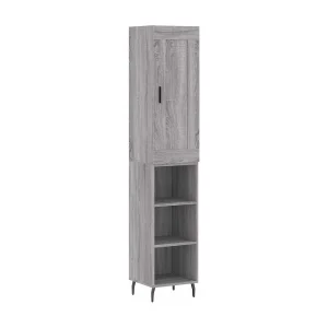 Hoge kast 34,5x34x180 cm bewerkt hout grijs sonoma eikenkleurig Hoge kast 34,5x34x180 cm bewerkt hout grijs sonoma eikenkleurig
