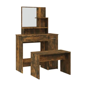 Kaptafelset 86,5x35x136 cm gerookt eiken