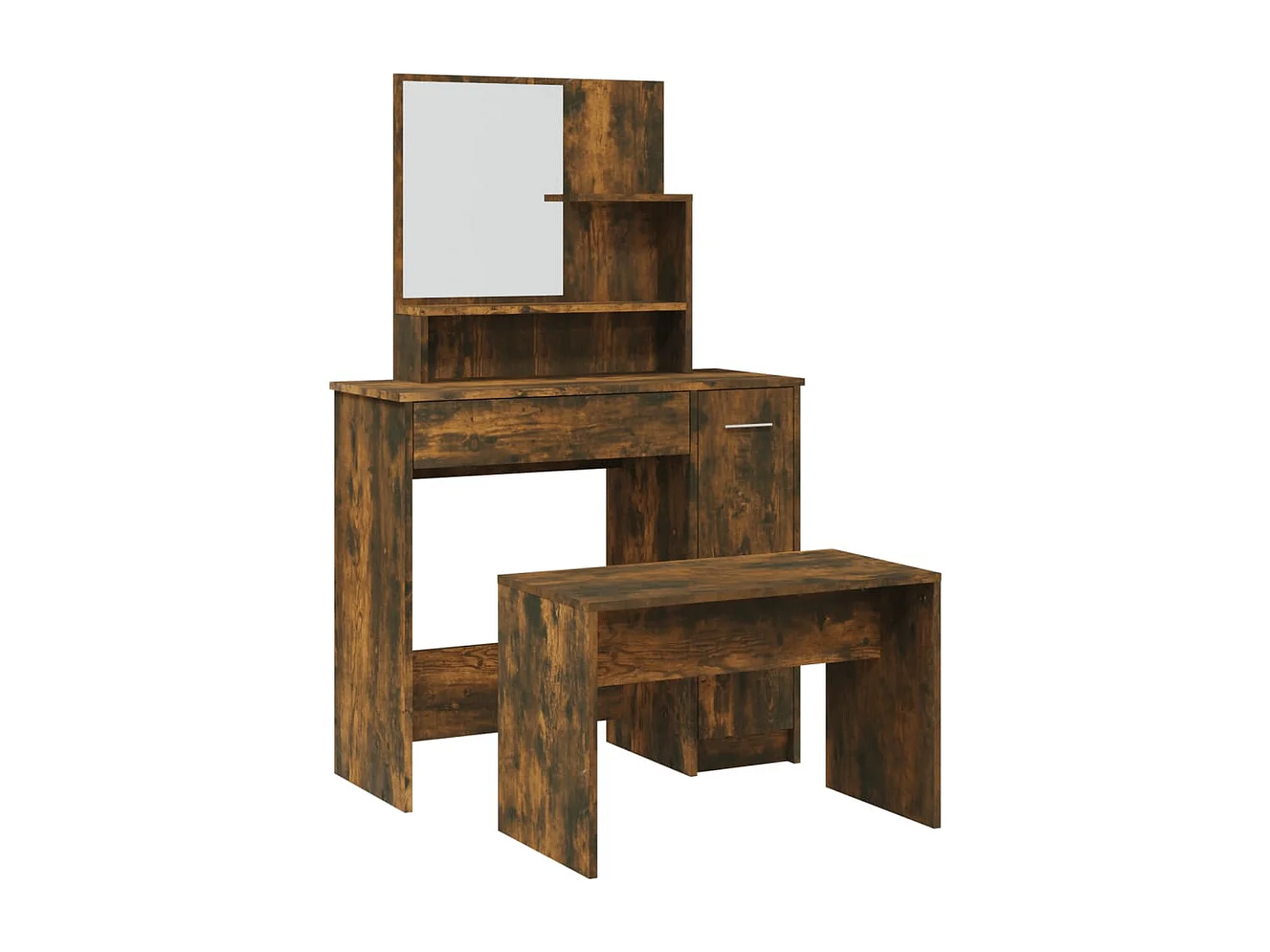 Kaptafelset 86,5x35x136 cm gerookt eiken