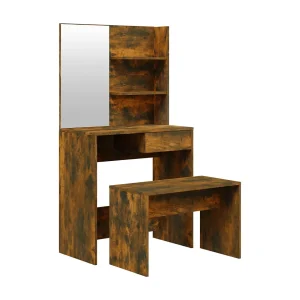 Kaptafelset 74,5x40x141 cm gerookt eiken