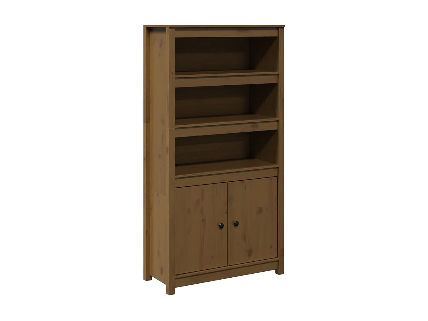 Hoge kast 80x35x154 cm massief grenenhout honingbruin