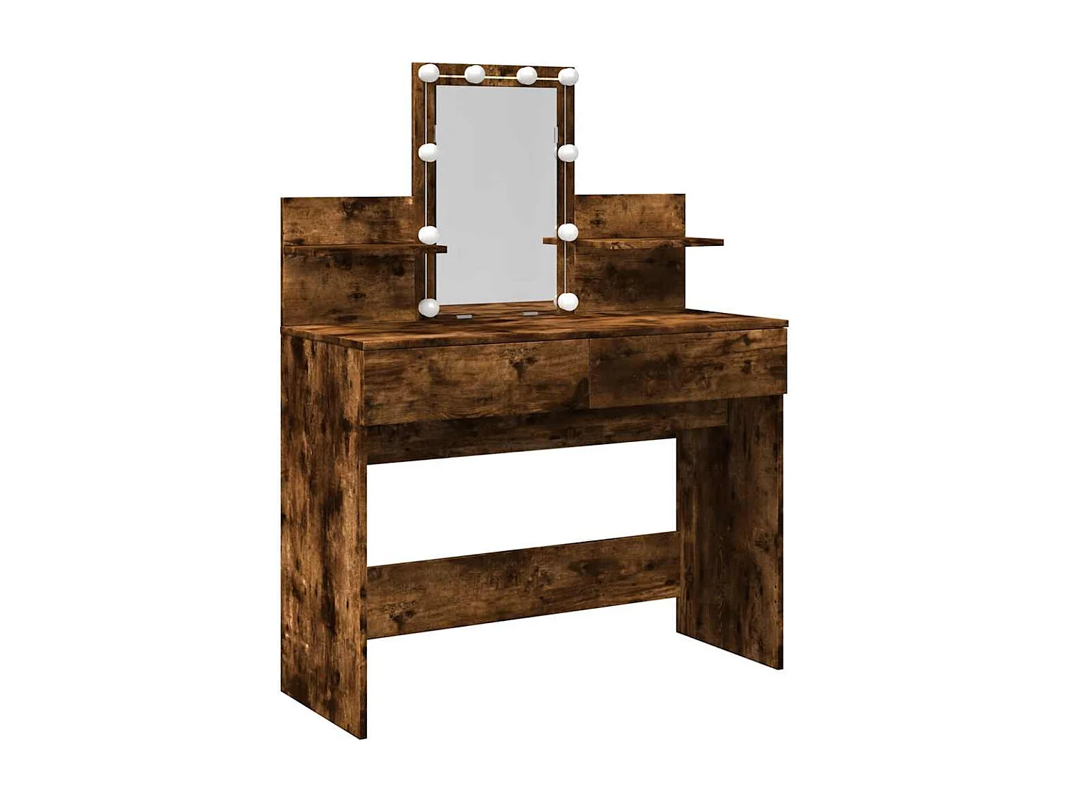 Kaptafel met LED 100x40x130 cm gerookt eikenkleurig