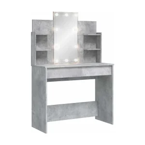 Kaptafel met LED-verlichting 96x40x142 cm betongrijs