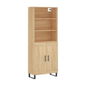 Hoge kast 69,5x34x180 cm bewerkt hout sonoma eikenkleurig Hoge kast 69,5x34x180 cm bewerkt hout sonoma eikenkleurig